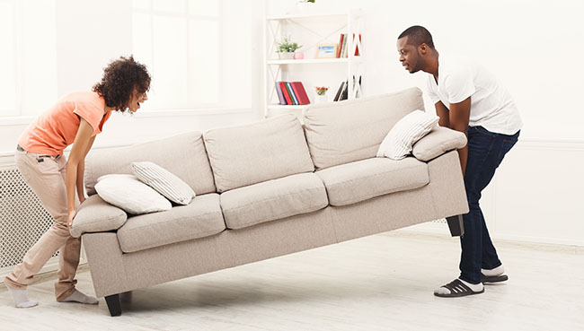 Moving furniture | Key Carpet Corporation