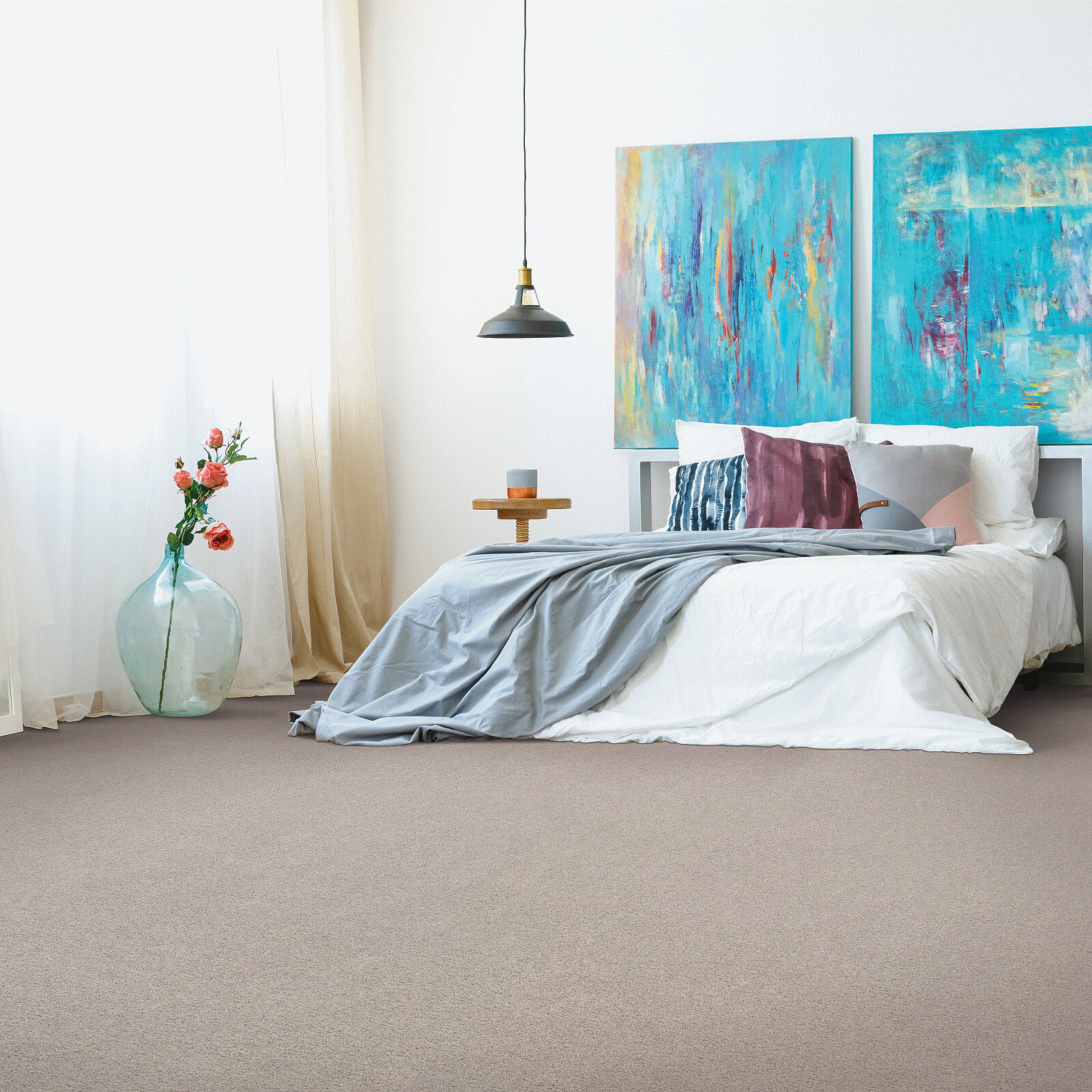 Bedroom carpet flooring | Key Carpet Corporation