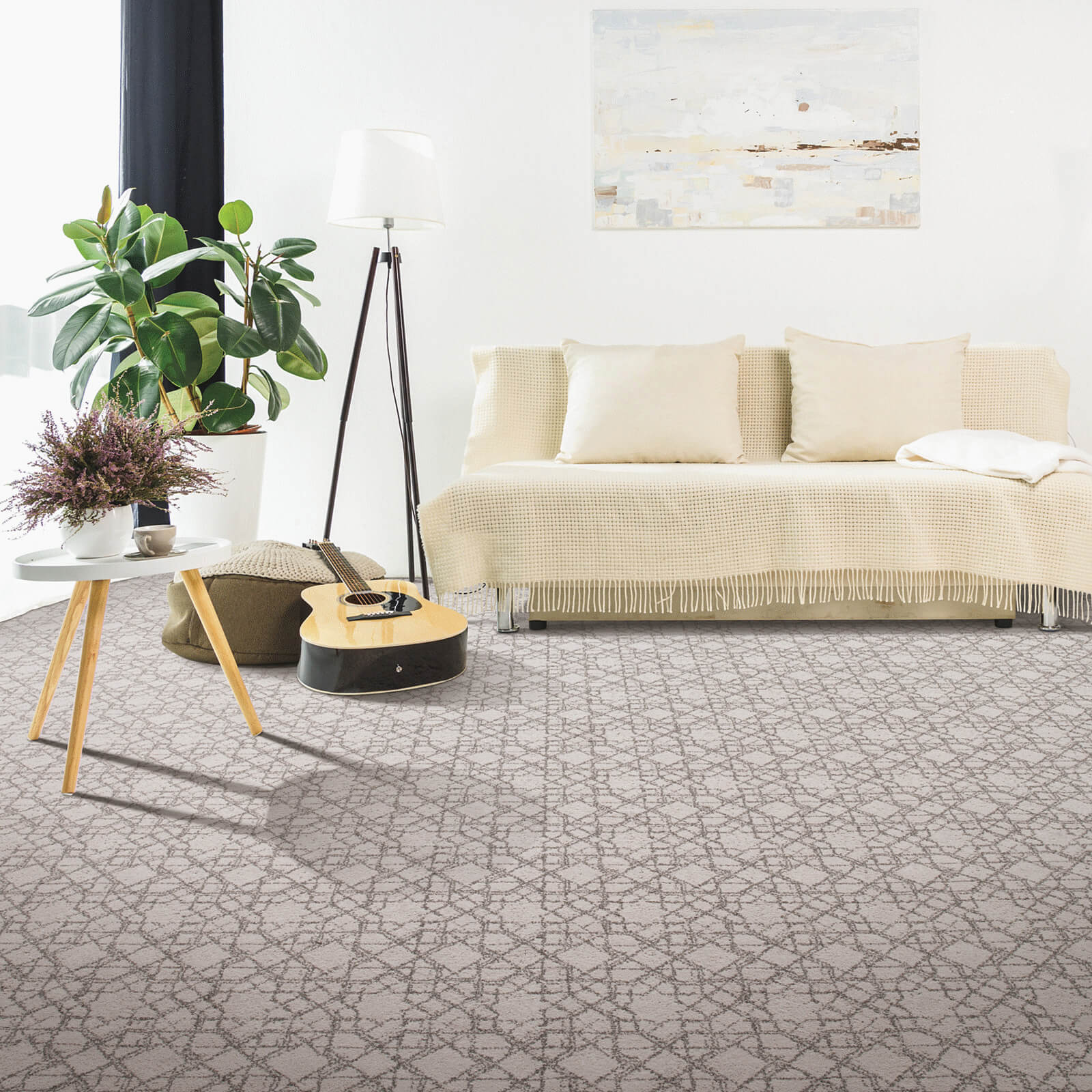 Living room carpet flooring | Key Carpet Corporation